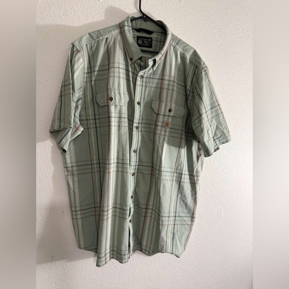 Carhartt Other - Carhartt Green Plaid Casual Button Down Shirt